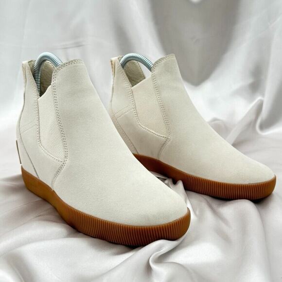 Sorel Out N About Wedge II White Waterproof Slip-On Shoes Booties Women Size 7 - Picture 6 of 16